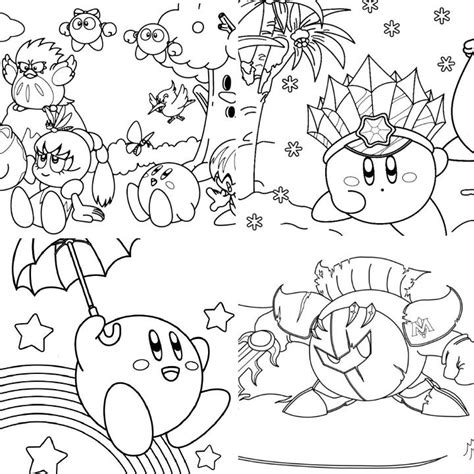 kirby and the forgotten land coloring pages