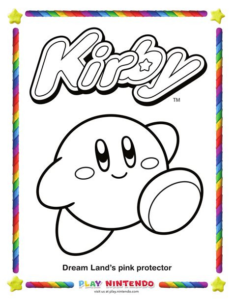kirby coloring sheet