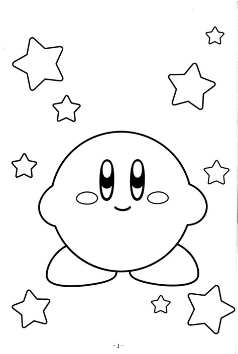 kirby free coloring pages