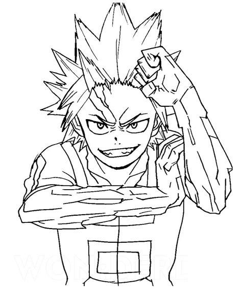 kirishima coloring pages