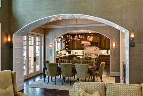 kitchen arch between living dining