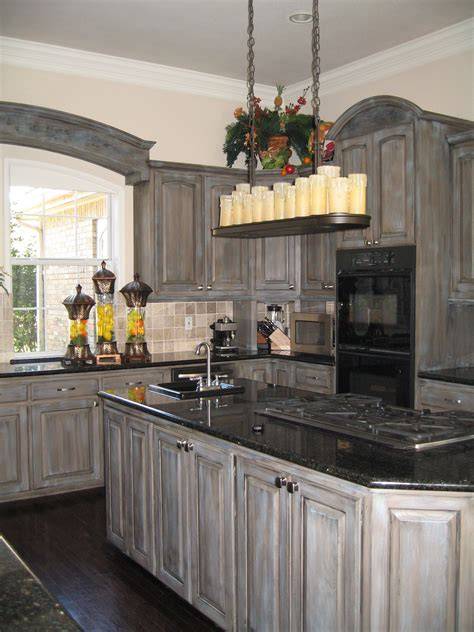 kitchen cabinets gray stain