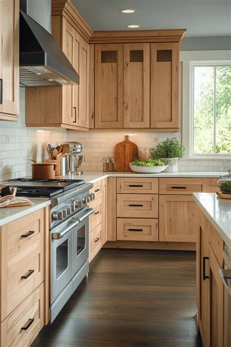 kitchens with light maple cabinets