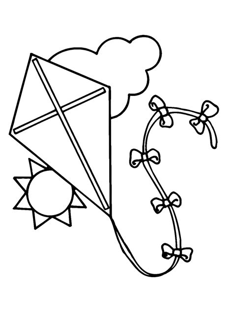 kite coloring page pdf