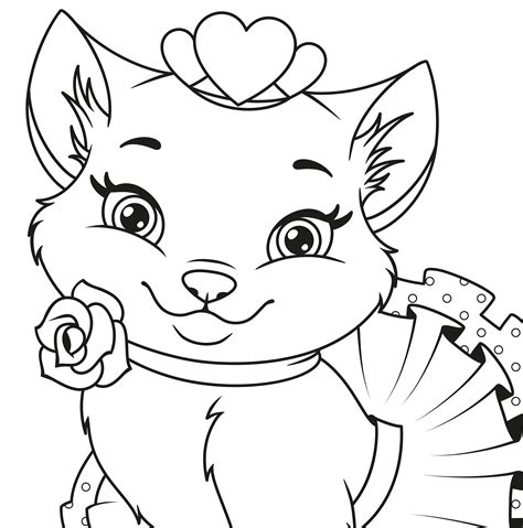 kitty coloring pages free