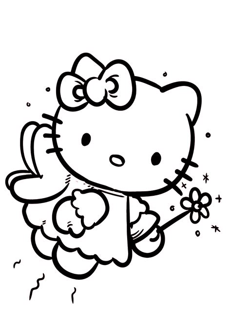 kitty fairy coloring pages