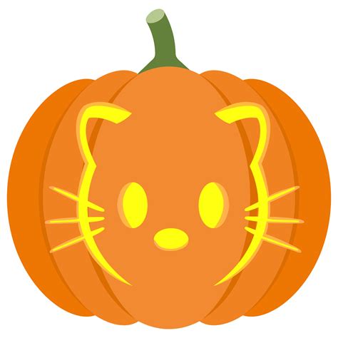 kitty pumpkin stencil