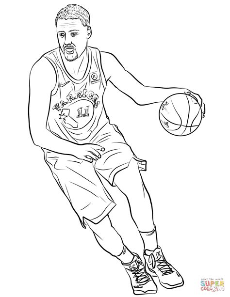 klay thompson coloring pages