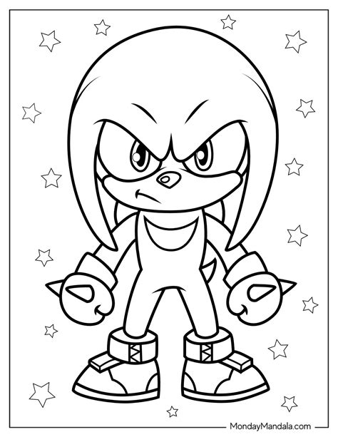 knuckles coloring pages