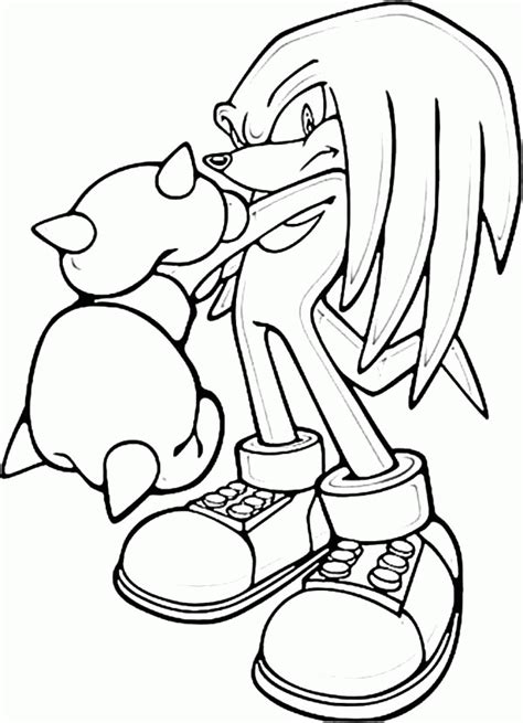 knuckles free coloring pages
