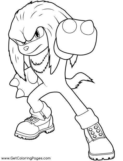 knuckles sonic 2 coloring pages