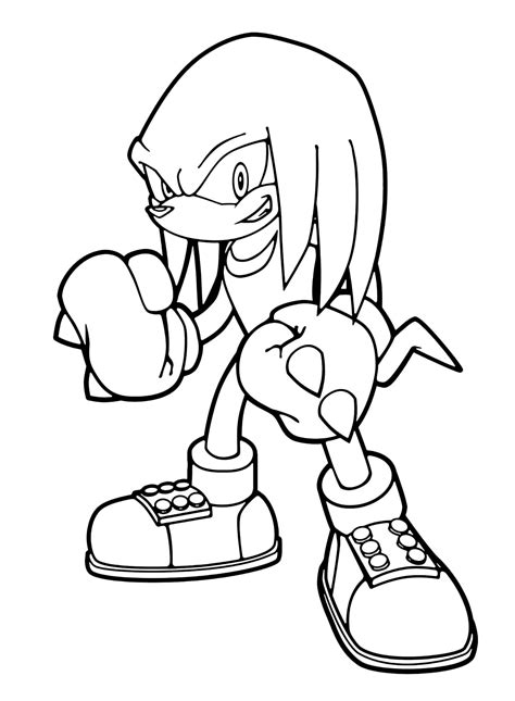 knuckles sonic coloring pages