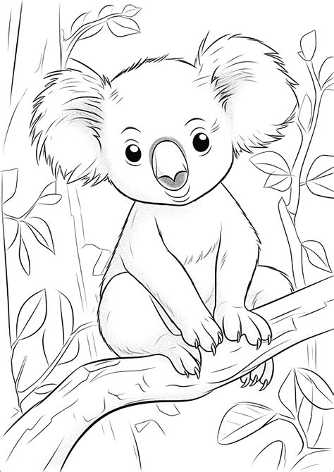 koala colouring pages printable