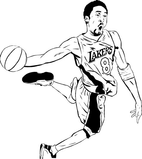 kobe bryant coloring pages