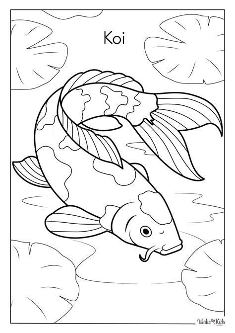 koi fish coloring sheet