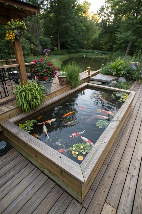 koi pond above ground
