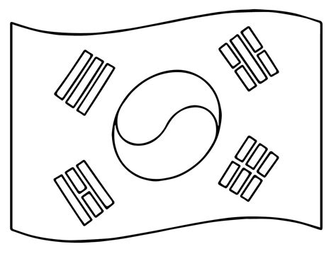 korean flag coloring page
