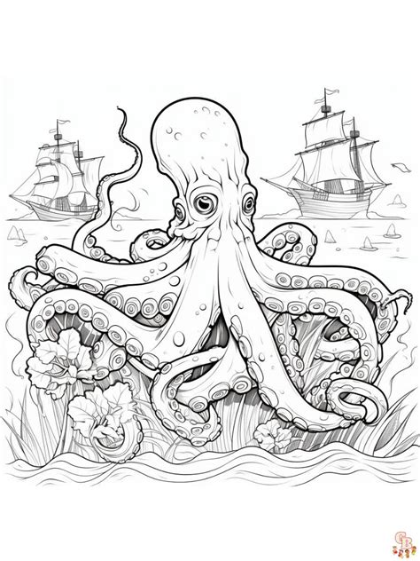 kraken coloring pages