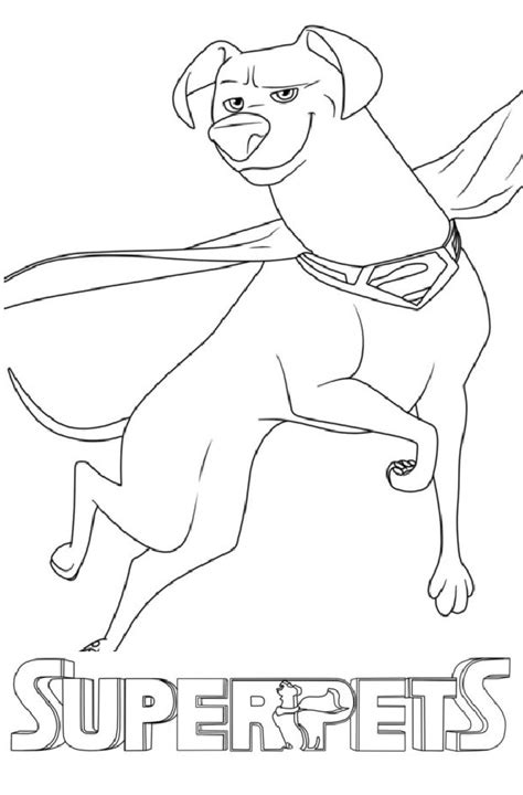 krypto coloring pages