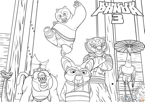 kung fu panda 3 coloring pages