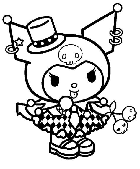 kuromi coloring pages free