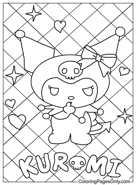 kuromi coloring pages free