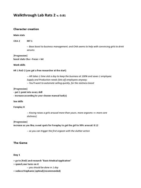 Lab Rats Walkthrough