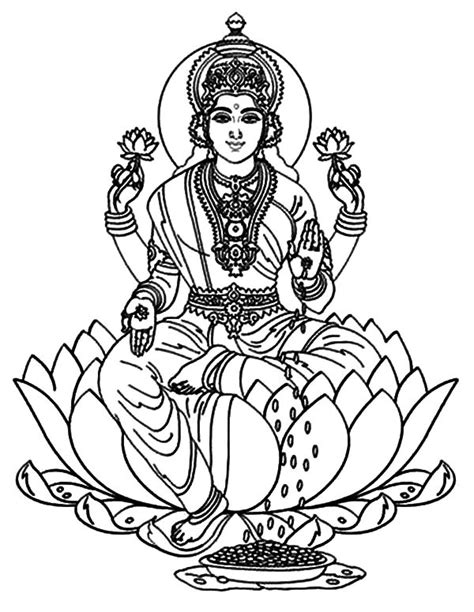 lakshmi coloring pages