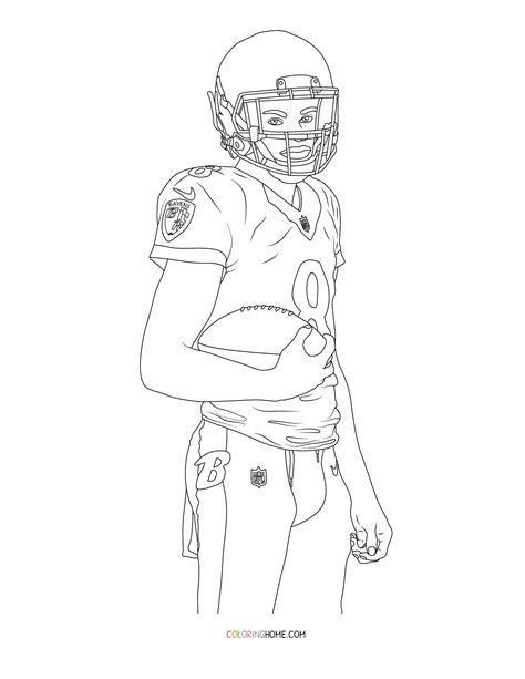 lamar jackson coloring pages