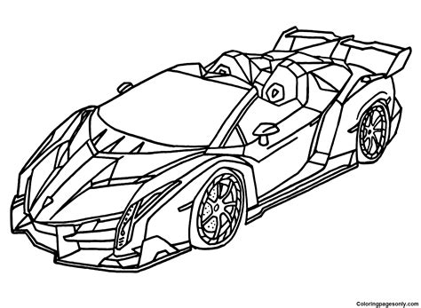 lamborghini veneno coloring pages