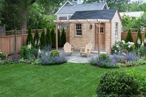 landscape around shed
