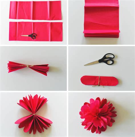 Langkah-langkah membuat bunga kertas krep