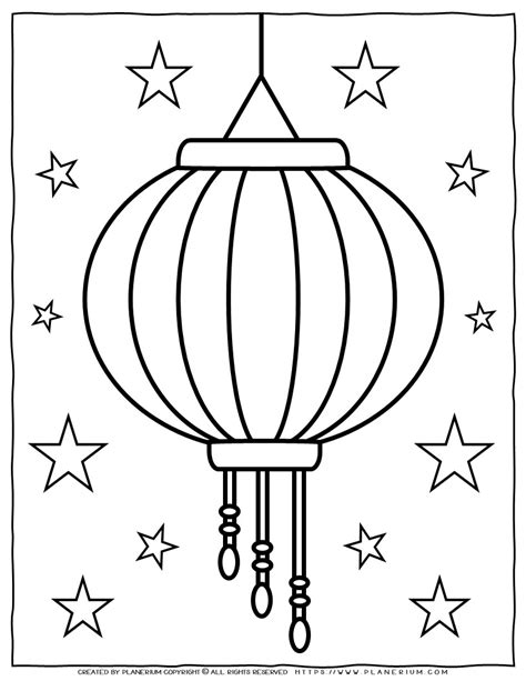 lantern coloring pages