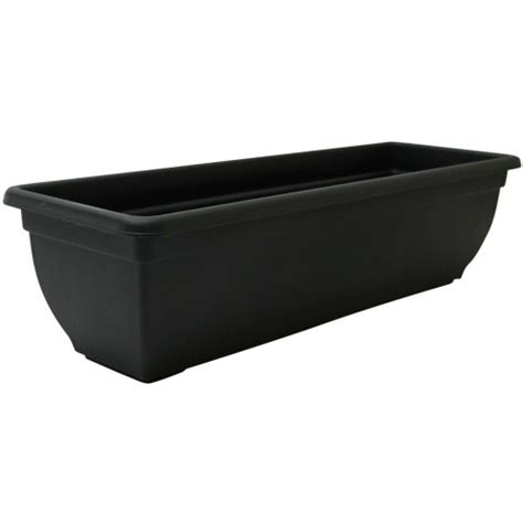 large black plastic planters