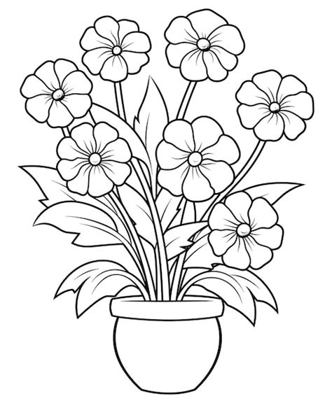 large flower coloring pages