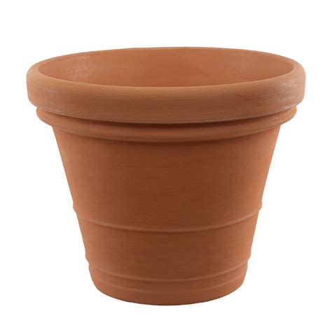 large plastic terracotta pots