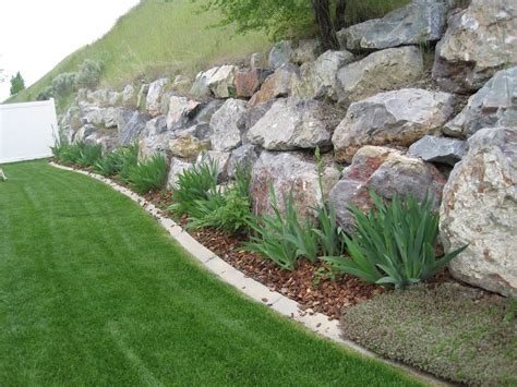 large rock retaining wall
