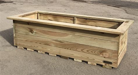 large wooden planters