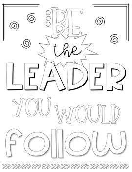 leader in me coloring pages