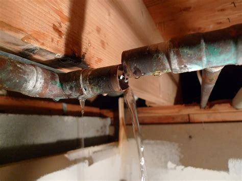 leaking sewer pipe in basement