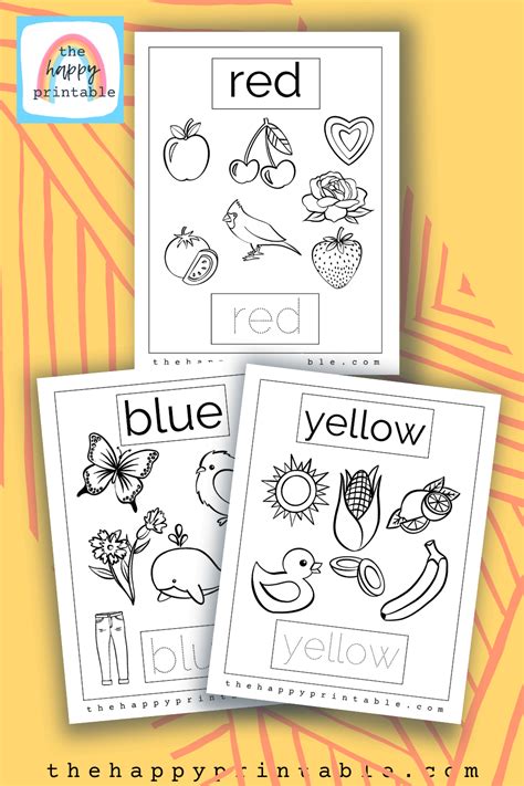 learning colors coloring pages