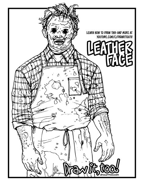 leatherface coloring pages