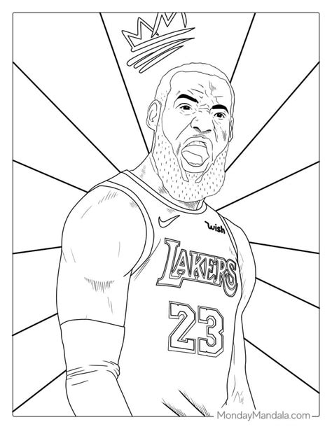 lebron james coloring pages lakers