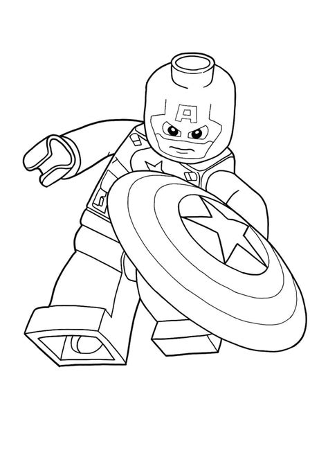 lego captain america coloring pages