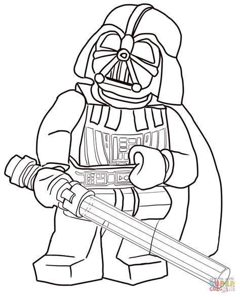 lego darth vader coloring pages