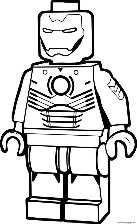 lego ironman coloring pages