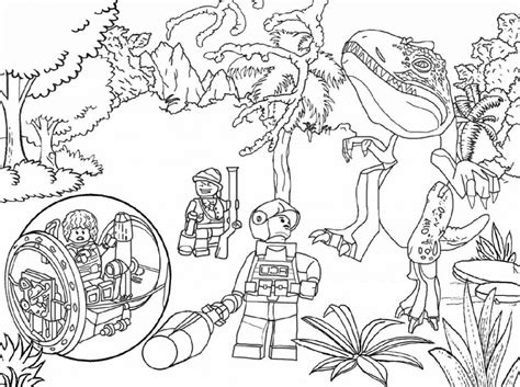 lego jurassic park coloring pages