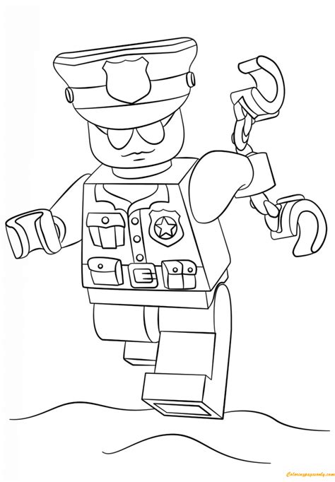 lego police coloring page