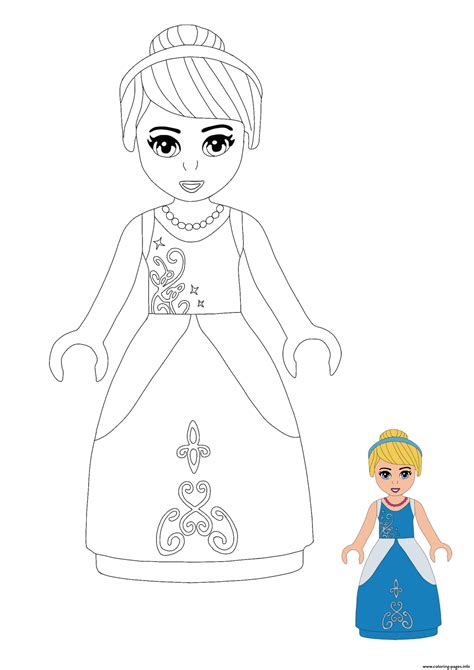 lego princess coloring pages