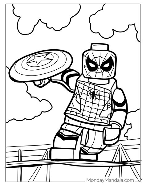 lego spiderman coloring pages